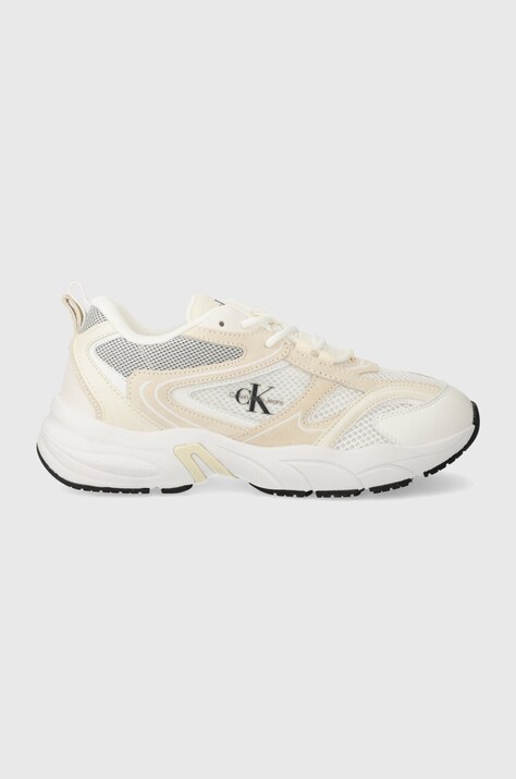 Tenisky Calvin Klein Jeans RETRO TENNIS SU-MESH WN bílá barva, YW0YW00891