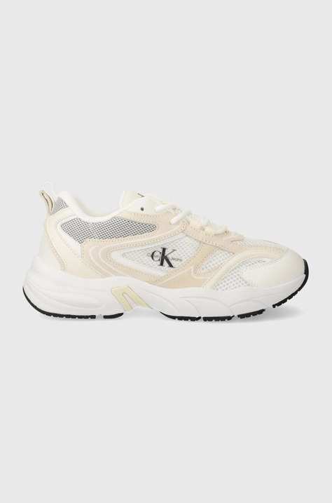 Calvin Klein Jeans sneakersy YW0YW00891 RETRO TENNIS SU-MESH W kolor beżowy YW0YW00891