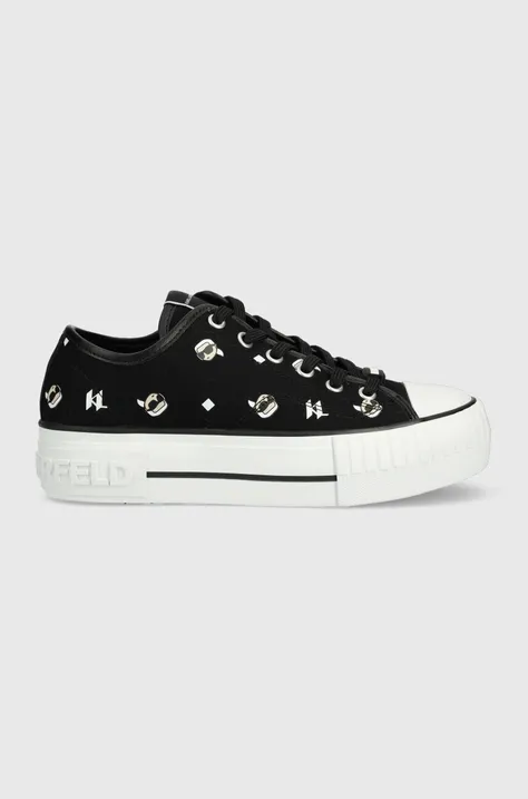 Πάνινα παπούτσια Karl Lagerfeld KL60415 KAMPUS MAX χρώμα: μαύρο KL60415