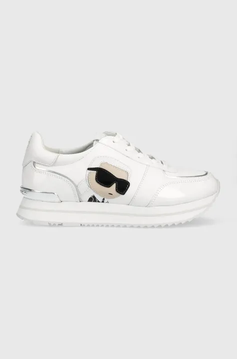 Δερμάτινα αθλητικά παπούτσια Karl Lagerfeld KL61930N VELOCITA II χρώμα: άσπρο KL61930N