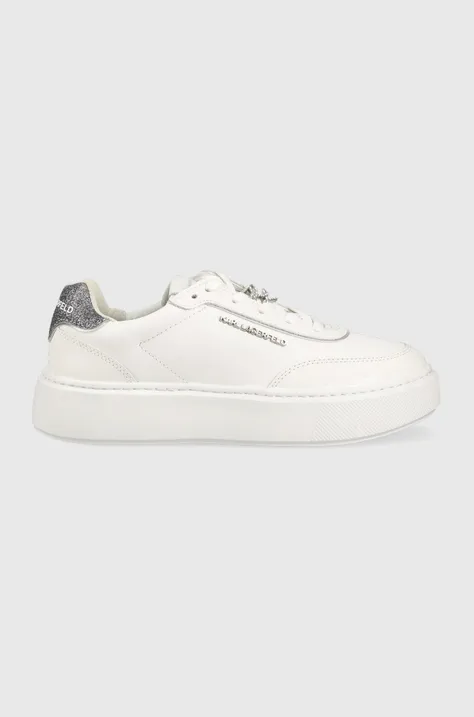 Шкіряні кросівки Karl Lagerfeld KL62229 MAXI KUP колір білий