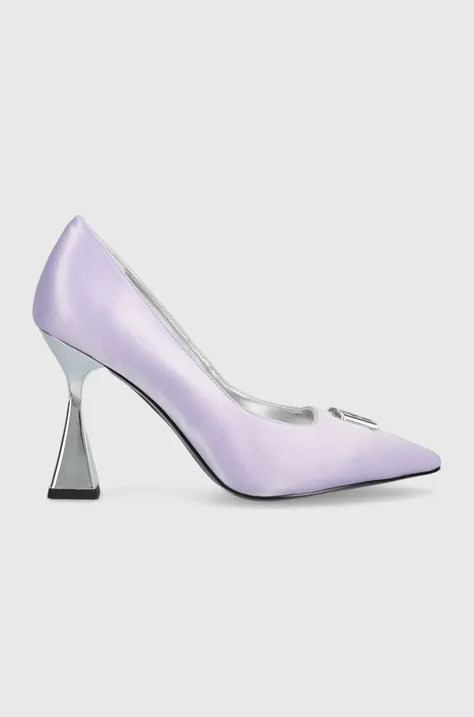 Karl Lagerfeld pantofi cu toc DEBUT culoarea violet KL32013
