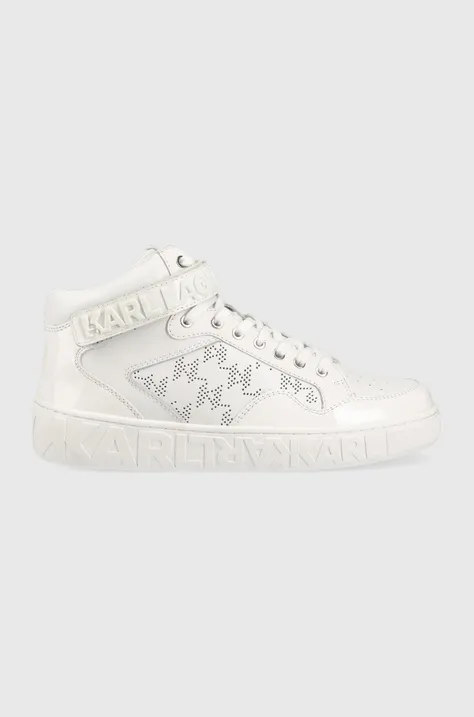 Δερμάτινα αθλητικά παπούτσια Karl Lagerfeld KL61056 KUPSOLE III χρώμα: άσπρο KL61056