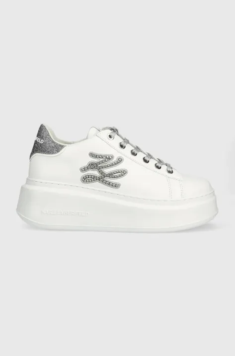 Karl Lagerfeld sneakersy skórzane ANAKAPRI KL63535 kolor biały