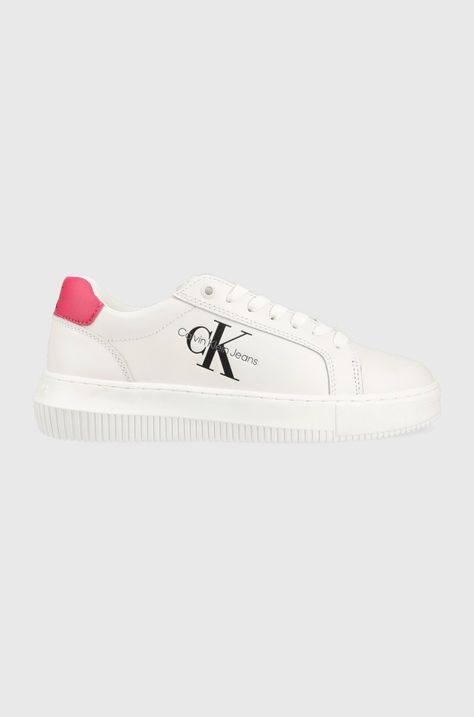 Calvin Klein Jeans sneakersy skórzane CHUNKY CUPSOLE LACEUP MON LTH WN