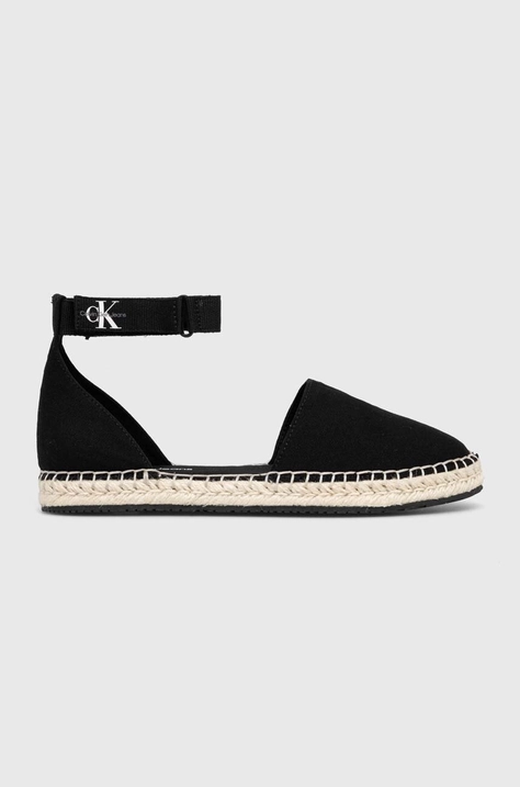 Espadrile Calvin Klein Jeans ANKLE ESPADRILLE BTW boja: crna, YW0YW01027, YW0YW01027