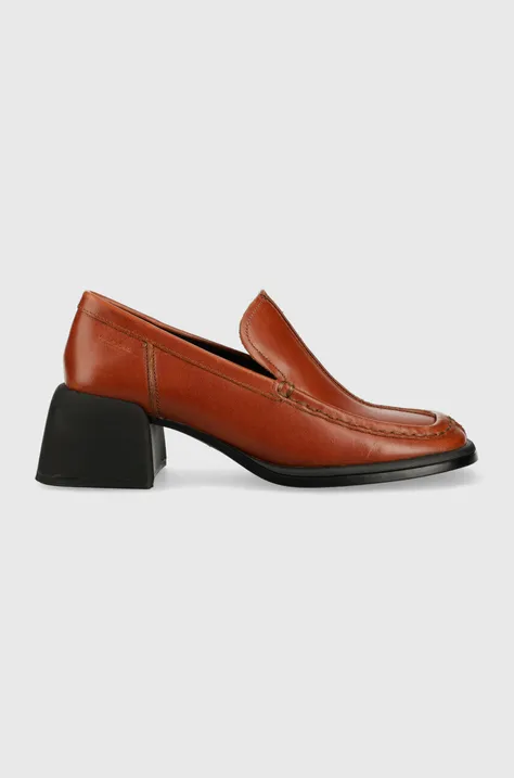 Шкіряні мокасини Vagabond Shoemakers ANSIE жіночі колір коричневий на плоскому ходу
