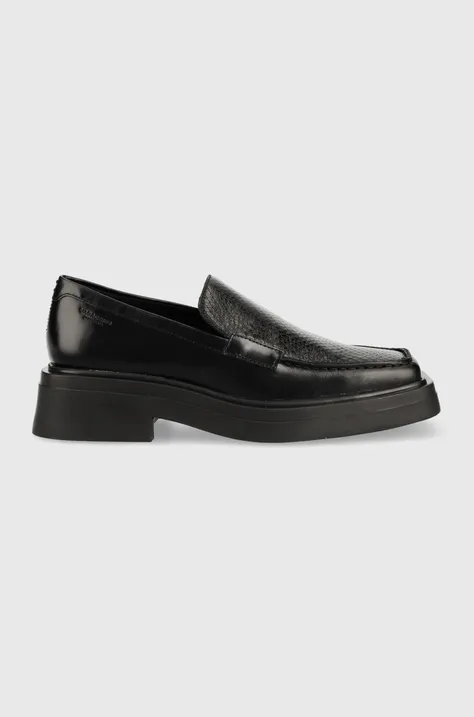 Kožne mokasinke Vagabond Shoemakers EYRA za žene, boja: crna, ravna potpetica, 5350.214.20