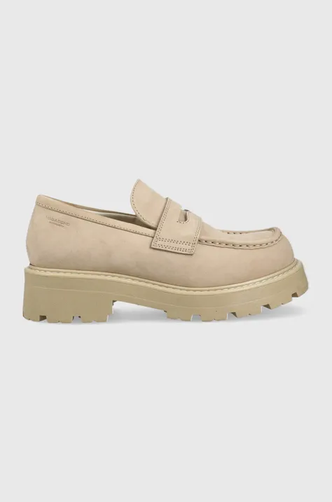 Замшеві мокасини Vagabond Shoemakers COSMO 2.0 жіночі колір бежевий на платформі 5049.550.07