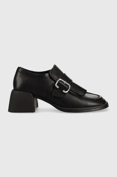 Кожени обувки с дебел ток Vagabond Shoemakers ANSIE в черно с висок ток 5545.201.20