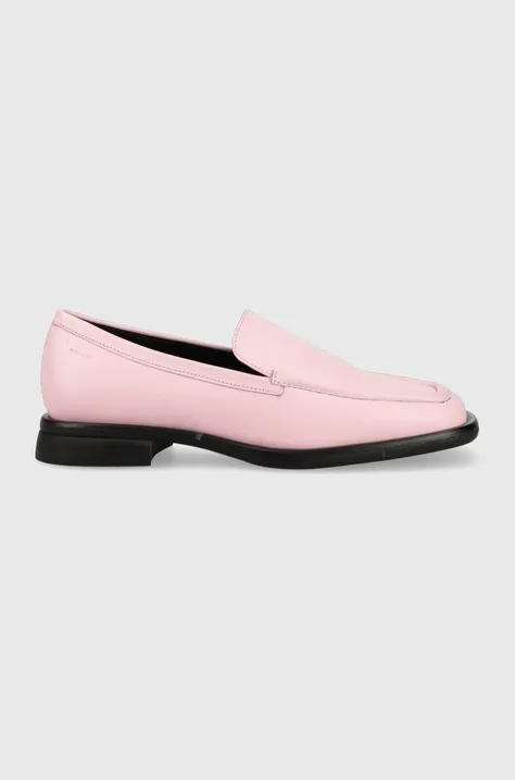Kožne mokasinke Vagabond Shoemakers BRITTIE za žene, boja: ružičasta, ravni potplat, 5451.001.45