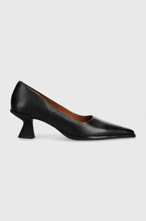 Шкіряні туфлі Vagabond Shoemakers TILLY колір чорний на низьких підборах 5518.001.20