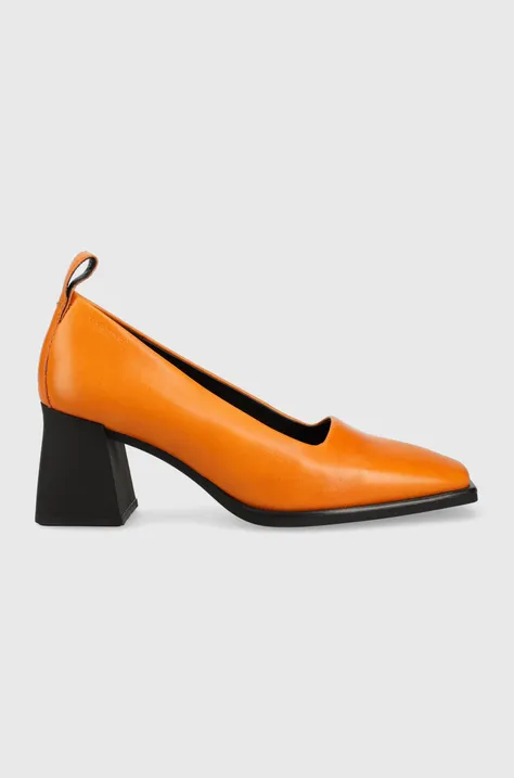 Шкіряні туфлі Vagabond Shoemakers HEDDA колір помаранчевий каблук блок 5303.101.44