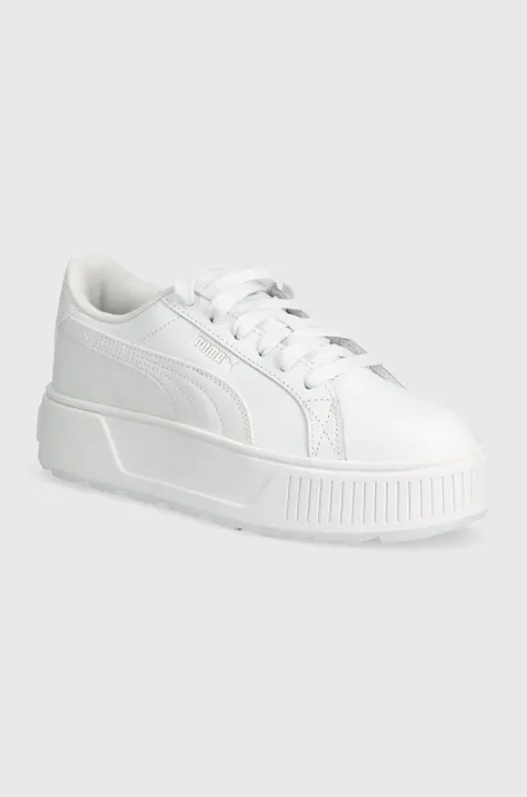 Kožené sneakers boty Puma Karmen L bílá barva, 384615