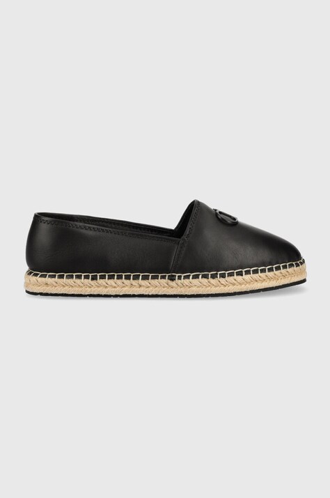 Calvin Klein espadryle skórzane ESPADRILLE W/HW