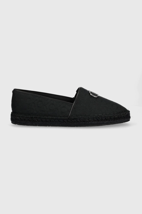 Εσπαντρίγιες Calvin Klein ESPADRILLE W/HW - JQ χρώμα: μαύρο, HW0HW01458