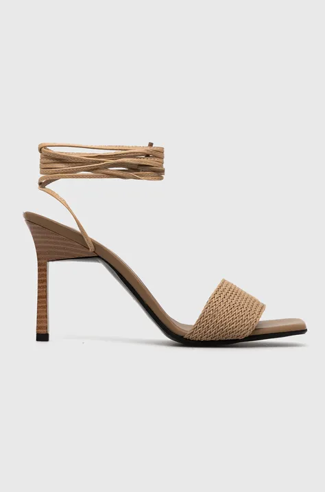Calvin Klein sandały GEO STIL GLADI SANDAL 90HH kolor beżowy HW0HW01467