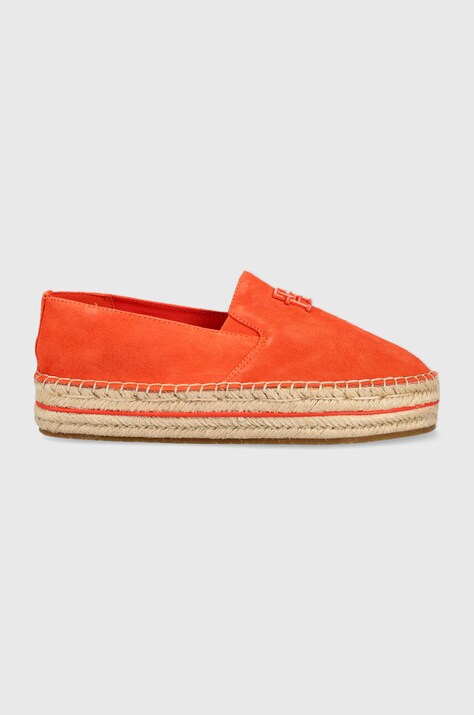 Tommy Hilfiger espadryle zamszowe TH SUEDE FLATFORM ESPADRILLE