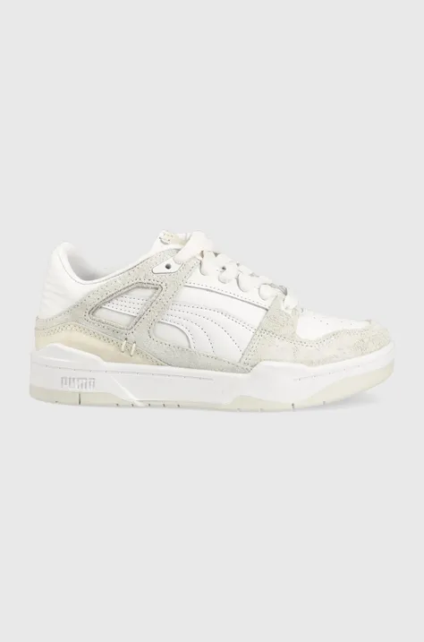 Kožené sneakers boty Puma Slipstream Premium bílá barva