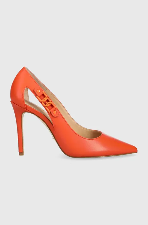 Шкіряні туфлі Guess Gabbi колір помаранчевий FL5GBB LEA08 ORANG