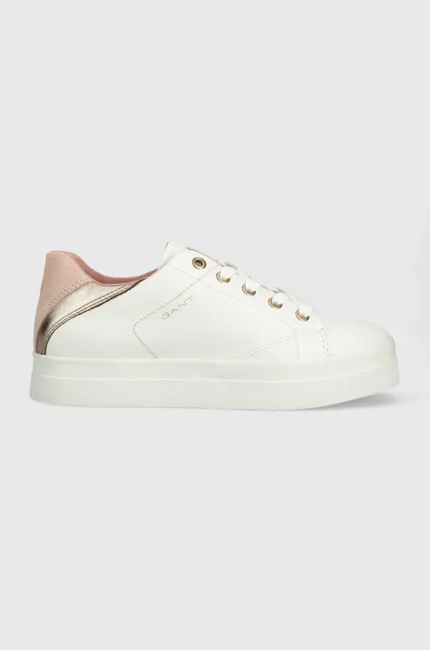 Kožené sneakers boty Gant Avona bílá barva, 26531921.G268