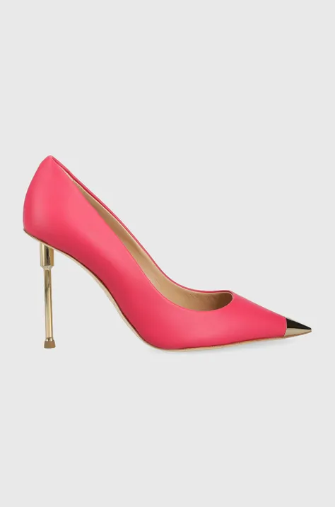 Кожени обувки с висок ток Elisabetta Franchi в розово SA14L31E2