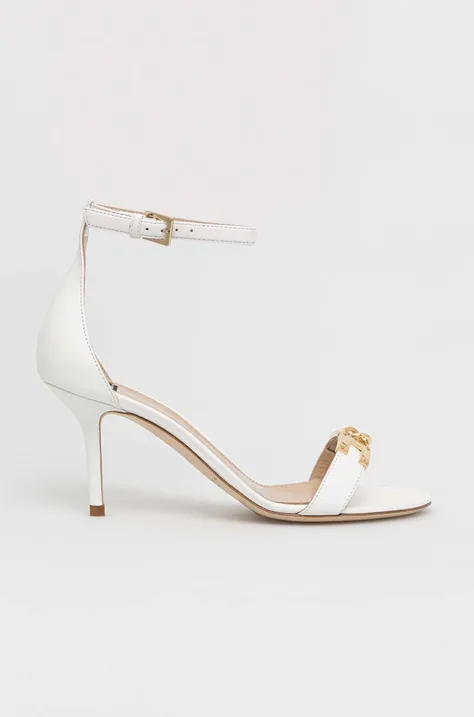 Elisabetta Franchi sandały skórzane kolor biały SA75L31E2