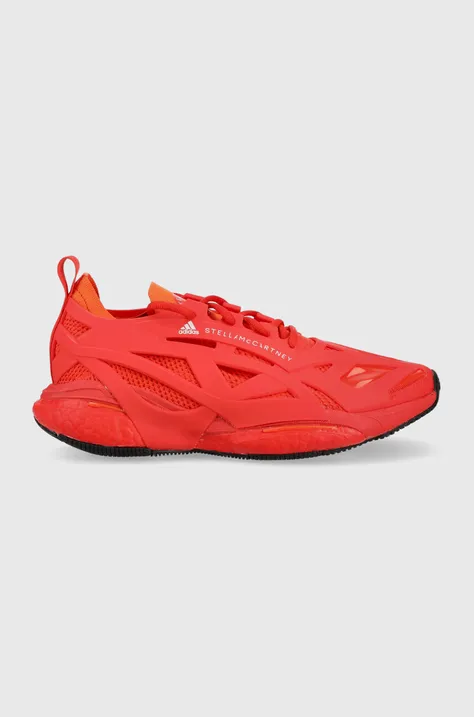 Tekaški čevlji adidas by Stella McCartney Solarglide rdeča barva