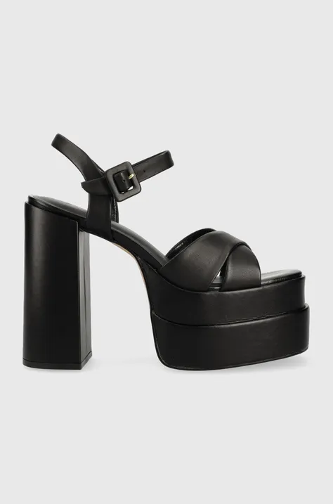 Usnjeni sandali Aldo Gisell črna barva, 13540201.GISELL
