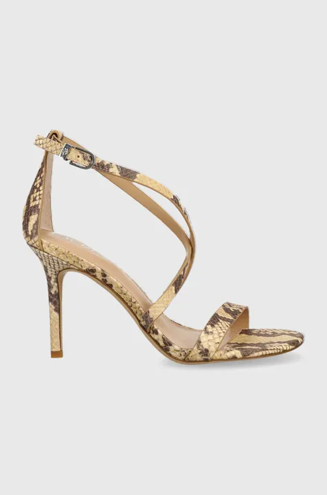 Kožené sandále Lauren Ralph Lauren Gabriele béžová farba, 802891406001