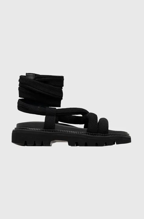 Sandale Tommy Jeans CHUNKY SANDAL za žene, boja: crna, s platformom, EN0EN02073