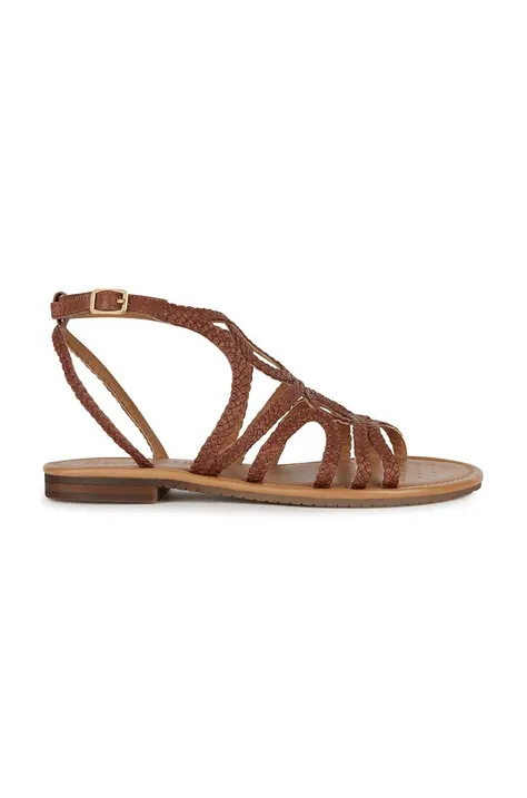 Kožne sandale Geox D SOZY S za žene, boja: smeđa, D35LXA 00081 C0013