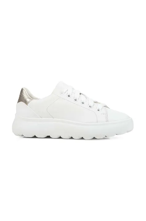 Δερμάτινα αθλητικά παπούτσια Geox Spherica Ec 4.1 χρώμα: άσπρο, D35TCB 085Y2 C0232
