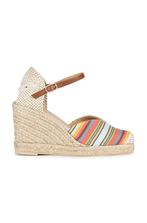 Espadrile Geox D GELSA boja: bež, klin peta, D35TPA 01143 C0G5F