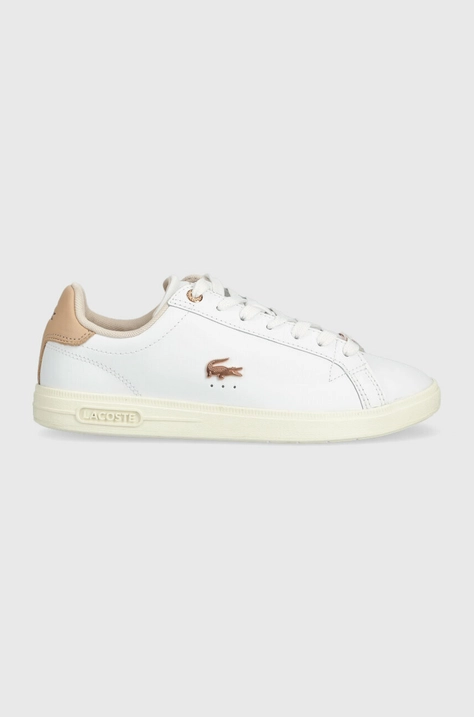 Кожаные кроссовки Lacoste GRADUATE PRO цвет белый 44SFA0062