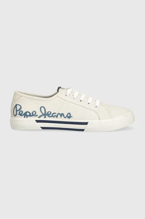 Tenisky Pepe Jeans BRADY dámské, béžová barva, PLS31438