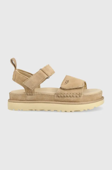 UGG suede sandals Goldenstar women's beige color 1136783