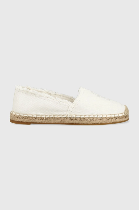 Εσπαντρίγιες Tommy Hilfiger ECRU DENIM ESPADRILLE χρώμα: άσπρο, FW0FW07271