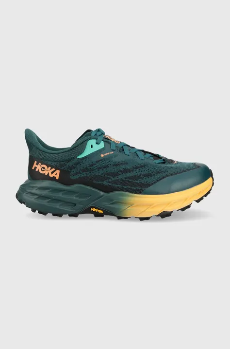 Hoka One One running shoes Speedgoat 5 GTX turquoise color