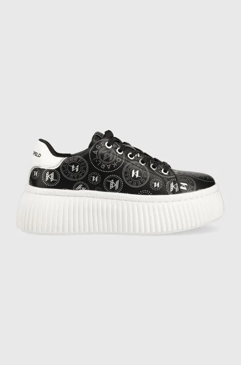 Δερμάτινα αθλητικά παπούτσια Karl Lagerfeld KREEPER LO χρώμα: μαύρο, KL42315