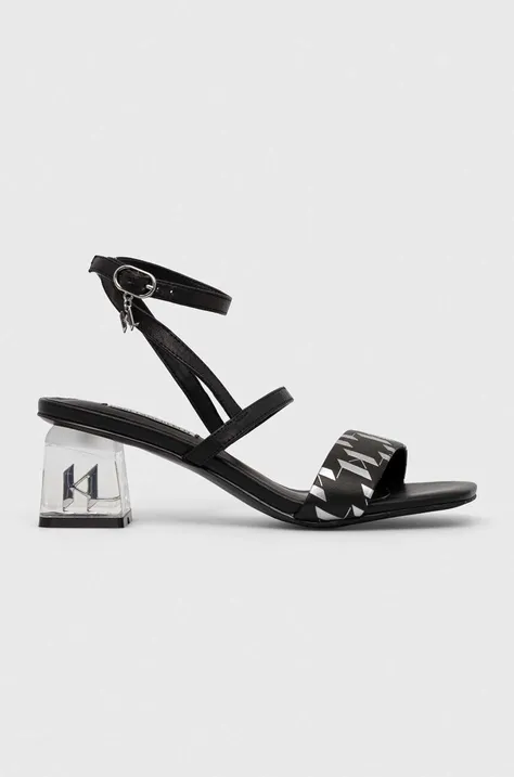 Karl Lagerfeld sandały skórzane ICE BLOK kolor czarny KL33610
