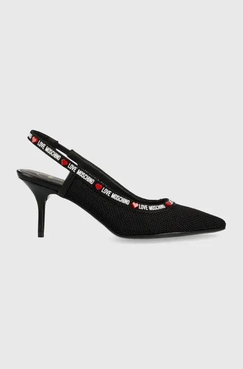 Γόβες παπούτσια Love Moschino χρώμα: μαύρο, JA10417G0GIP5000