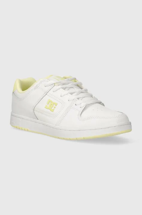 Δερμάτινα αθλητικά παπούτσια DC χρώμα: άσπρο