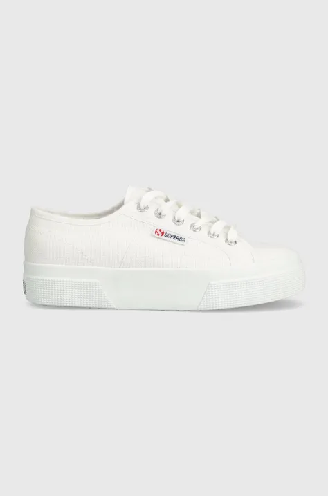 Πάνινα παπούτσια Superga 2740 PLATFORM χρώμα: άσπρο, S21384W