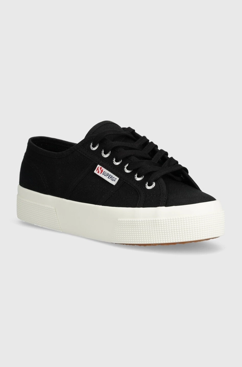 Tenisky Superga 2740 PLATFORM dámske, biela farba, S21384W