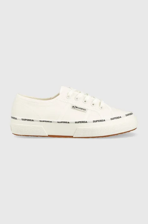 Πάνινα παπούτσια Superga 2750 LOGO PIPING χρώμα: άσπρο, S7125NW