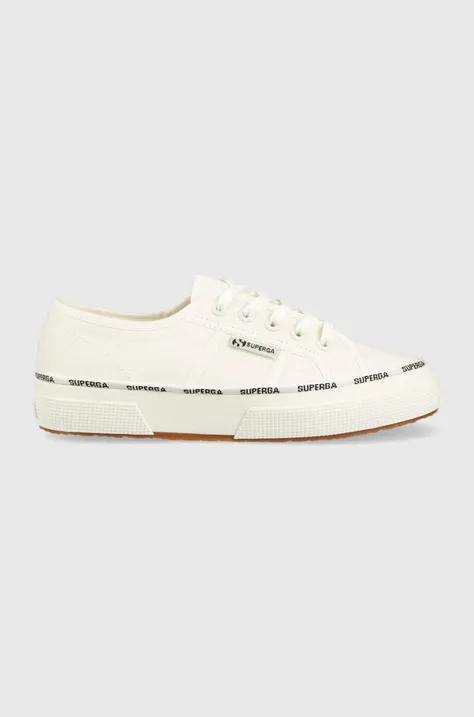 Tenisky Superga 2750 LOGO PIPING dámské, bílá barva, S7125NW