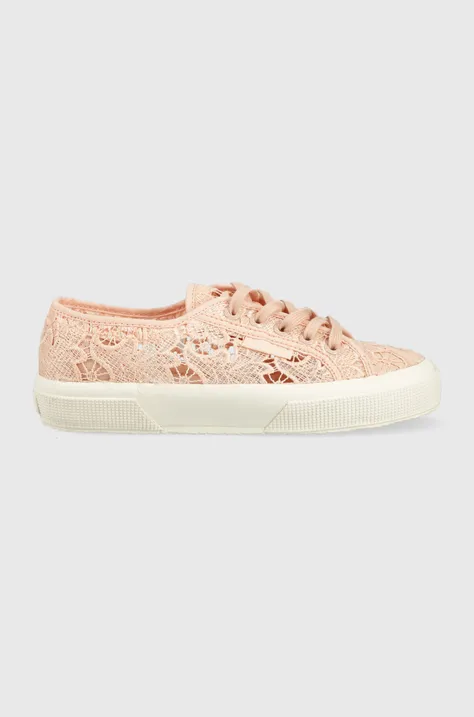 Πάνινα παπούτσια Superga 2750 MACRAME χρώμα: ροζ, S81219W