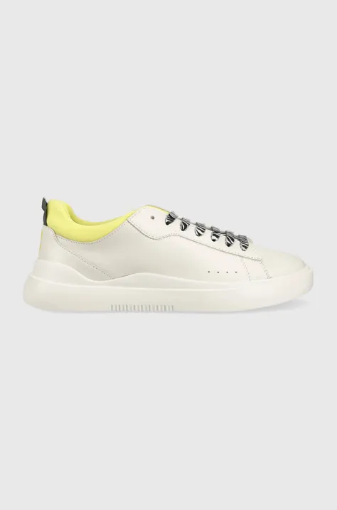 Δερμάτινα αθλητικά παπούτσια HUGO Blake χρώμα: άσπρο, 50493145