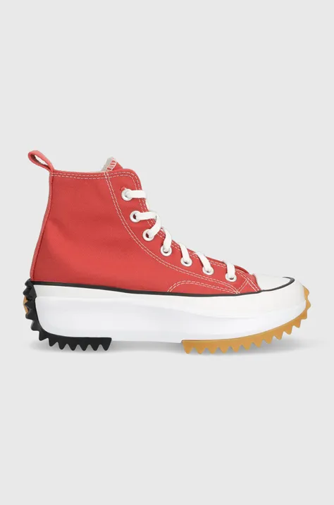 Πάνινα παπούτσια Converse Run Star Hike HI χρώμα: κόκκινο, A05136C